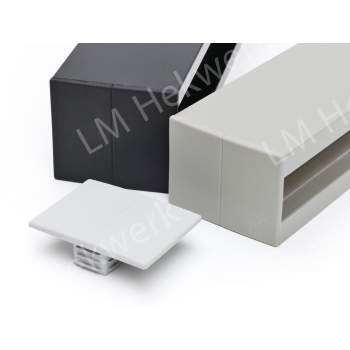 Aluminium paal 80/60mm met gleuf van 36 mm x L. 3000mm dop - LM Hekwerk bvba Aluminium paal 80/60mm met gleuf van 36 mm x L. 3000mm dop - LM Hekwerk bvba