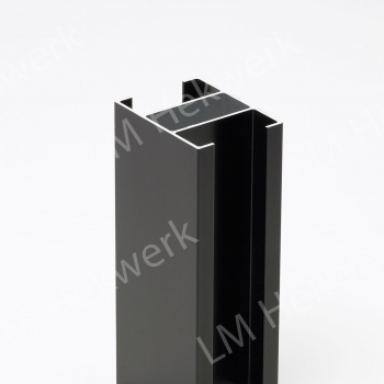 Aluminium paal 80/60mm met gleuf van 36 mm x L. 3000mm - LM Hekwerk bvba Aluminium paal 80/60mm met gleuf van 36 mm x L. 3000mm - LM Hekwerk bvba