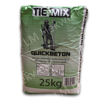 Snelbeton Tiemix quickbeton (25 kg/zak) - LM Hekwerk bvba